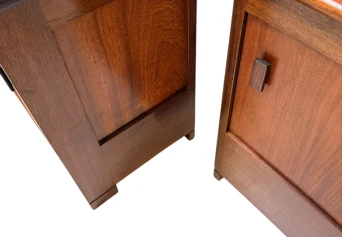 Art Deco Modernist Nightstands by J.A. Muntendam for L.O.V. Oosterbeek, 1920s